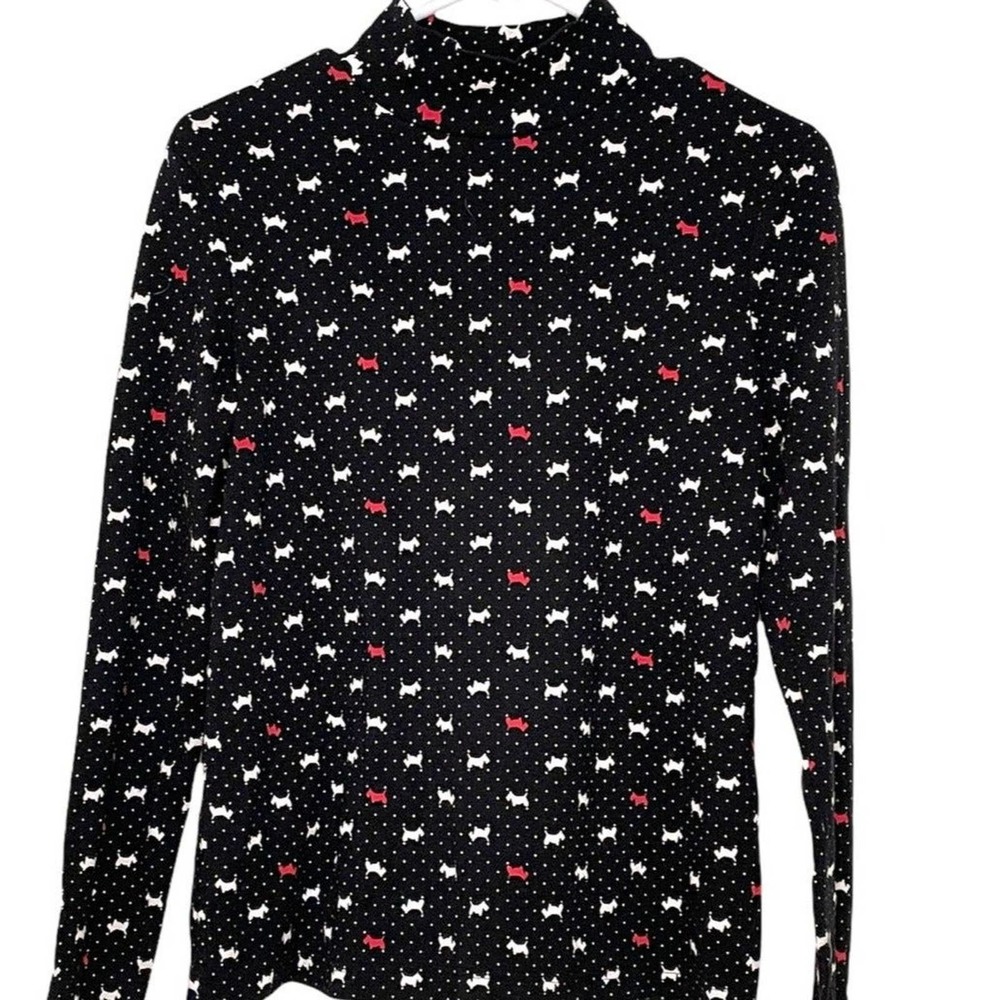 Croft and Barrow Schnauzer Dog Black & White Turtleneck Medium